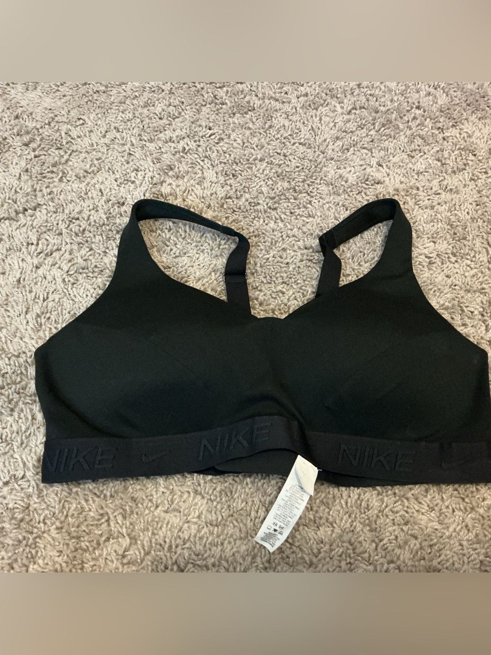 Nike Black Wireless Light-Support Sports Bra